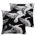 thumbnail image 2 of Nawypu Swan Flock Elegant Bird Black Cushion Cover Black Swan Throw Pillow Japanese Chinoiserie Pillowcase White Pillows for Sofa Couch Car Chair New Home Housewarming Gift 2pcs, 2 of 6