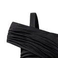thumbnail image 5 of Taybagh Girls Summer Dress High Waist Wedding Guest Dress with Off-The-Shoulder Strap and Double Layer Black 8-9 Years, 5 of 8