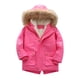 thumbnail image 1 of Gibobby Chaqueta de invierno para niñosPar-ka, prendas de vestir exteriores, chaqueta de invierno para niñas, forrada de lana gruesa, abrigo impermeable,(Rosa caliente, 5-6 Años), 1 of 3