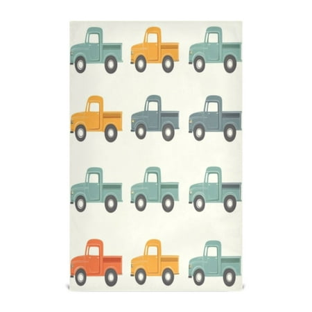 

Kitchen Towel 28x18 Inches x4，Plate Towel Decorative Towel Napkin Tea Towel Tea Towels For Kitchen Dish Cloths & Dish Towels Colorful Cartoon Truck Seamless