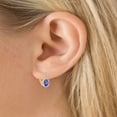 thumbnail image 3 of 3.70 Carat (ctw) 10K Rose Gold Round Cut Tanzanite & White Diamond Ladies Halo Style Dangling Drop Earrings, 3 of 3