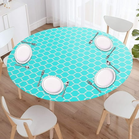 

Table Cloth PVC Oil-proof Round Elastic Table Protector