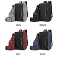 thumbnail image 6 of SHENGXINY Backpack for Men,Three Piece Set Backpack with Usb Port Large Capacity Computer Bag for Travel and Daily Commute Red, 6 of 6