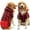 Red, variant on Dog Winter Sweatshirt with Hood and Pocket Pet Hoodies Plaid Pattern Pullover Cold Weather Dog Clothes Pet Apparel for Small Medium Large Dogs