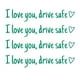 thumbnail image 1 of Adhesivo de Espejo Retrovisor Conduco con Seguridad Usted Pegatina de Espejo Retrovisor en Forma de Corazón Inglés, 1 of 1