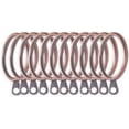 thumbnail image 1 of Metal Curtain Rings Hanging Hooks for Curtains Rods Pole Voile (Color : Copper, Length : 36PCS), 1 of 5