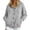 Grey, variant on Plain Knitted Hoodies for Women Fall Winter Long Sleeve Loose Casual Button Down Hooded Cardigan Sweatshirt with Pockets