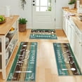 thumbnail image 6 of Boho Kitchen Rug Sets 3 Pieces, Washable Kitchen Mats for Floor, Non Slip Soft Kitchen Area Rug Floor Mat for Kitchen, Laundry Room and Hallway (Teal, 20''''x32''''+20''''x47''''+20''''x59''''), 6 of 6