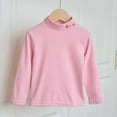 thumbnail image 2 of lnmuld Girls Solid Color Long Sleeve Thermal Shirt High Neck Soft Warm Kids Tops Toddler Tees Comfortable Breathable Fall Winter Clothing Size:4-5 Years, 2 of 3
