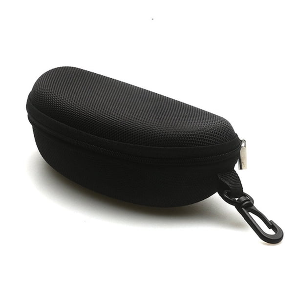 Estuche para gafas de sol y estuche grande para gafas impermeable con cremallera rígida de EVA para hombres, mujeres o niños con paño de limpieza