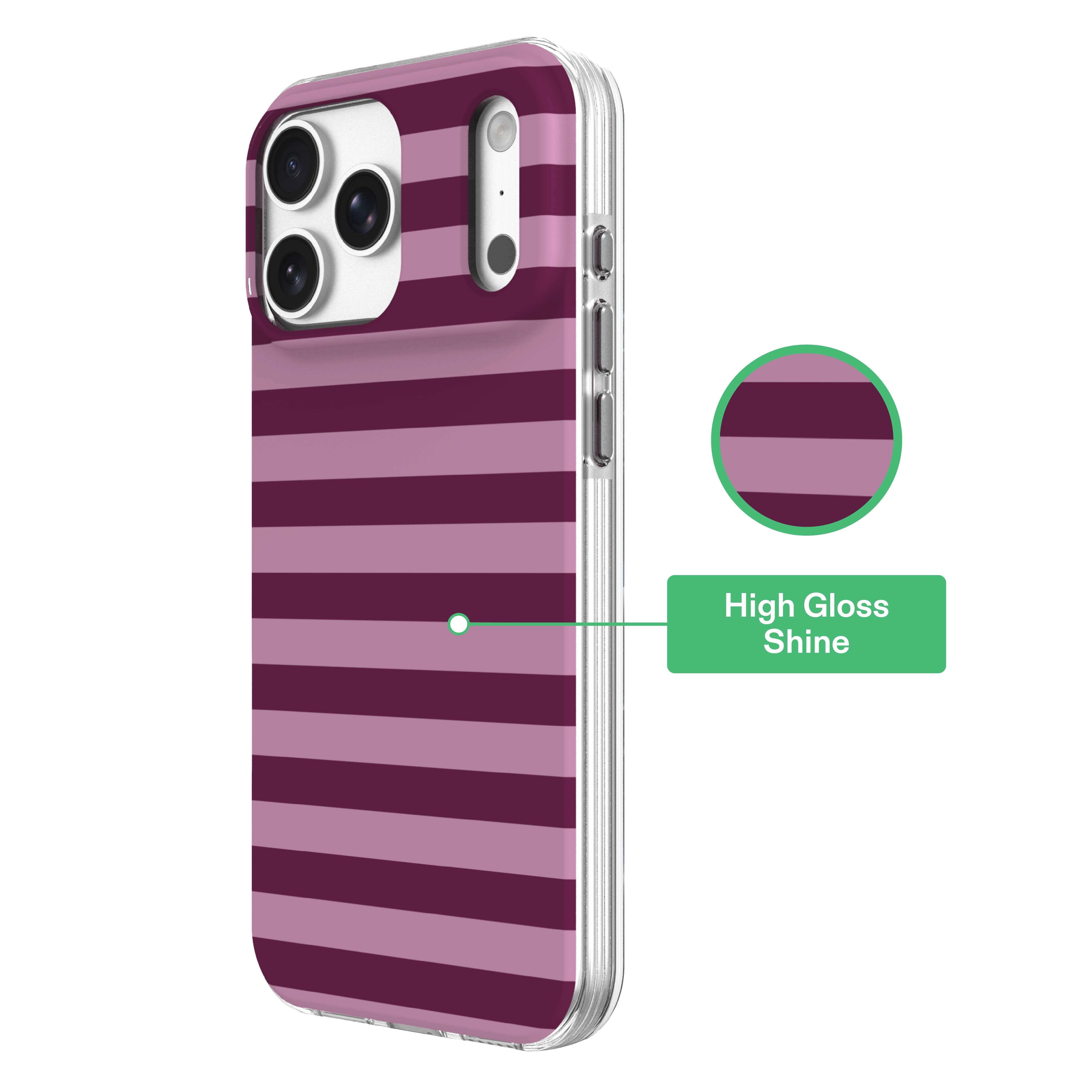 onn Phone Case for iPhone 18 Pro / 17 Pro, MagSafe Compatible - Purple Stripe