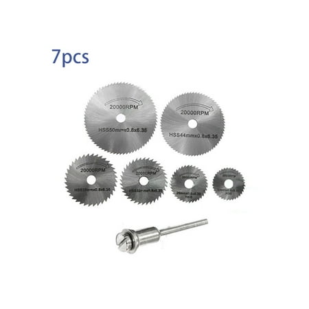 

7 pcs Portable Rotary Tool Circular Saw Blades Cutting Discs Mandrel Cutoff for Electric Grinding Machine