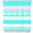 thumbnail image 1 of Shower Curtains 70" x 84" from DiaNoche Designs by Organic Saturation - Bright Turquoise Tribal, 1 of 1