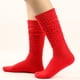 thumbnail image 1 of Calcetines cálidos de color liso para mujer de los años 80 a 90, calcetines de punto apretado y muy largos., 1 of 4