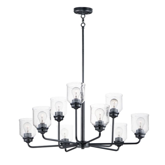 12277CDBK Maxim Lighting Acadia-9 Light Chandelier-34.75 Inches wide by 15 inches high-Black Finish    -Traditional Installation