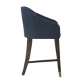 thumbnail image 3 of Sunpan Nellie 26" Modern Fabric Counter Stool in Blue and Antique Brass, 3 of 4
