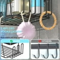 thumbnail image 5 of stusgo Shower Caddy, Self-Adhesive Shower Shelves No Drilling 5 Pack Stainless Steel Bathroom Shower Caddy Wall Mounted Large Capacity Shower Shelf for Indoor Shower (Black), 5 of 6