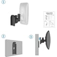 thumbnail image 4 of 2X Support Mural Universel pour Haut-Parleur Rotation de Fixation + Résistance à l'Inclinaison jusqu'à 3,5kg Support Mural + Support de Plafond - Noir, 4 of 4
