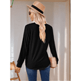 thumbnail image 6 of Womens Long Sleeve Tunic Tops Black XL as shown in the picture, 6 of 6