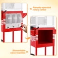 thumbnail image 5 of 12OZ Popcorn Machine with Cart, Holaki Movie Theater Popcorn Maker Machine with 3 Candy Dispensers, Stainless Steel Kettle, Tempered Glass, Popcorn Machine for Kids Party Home, Red, 5 of 8