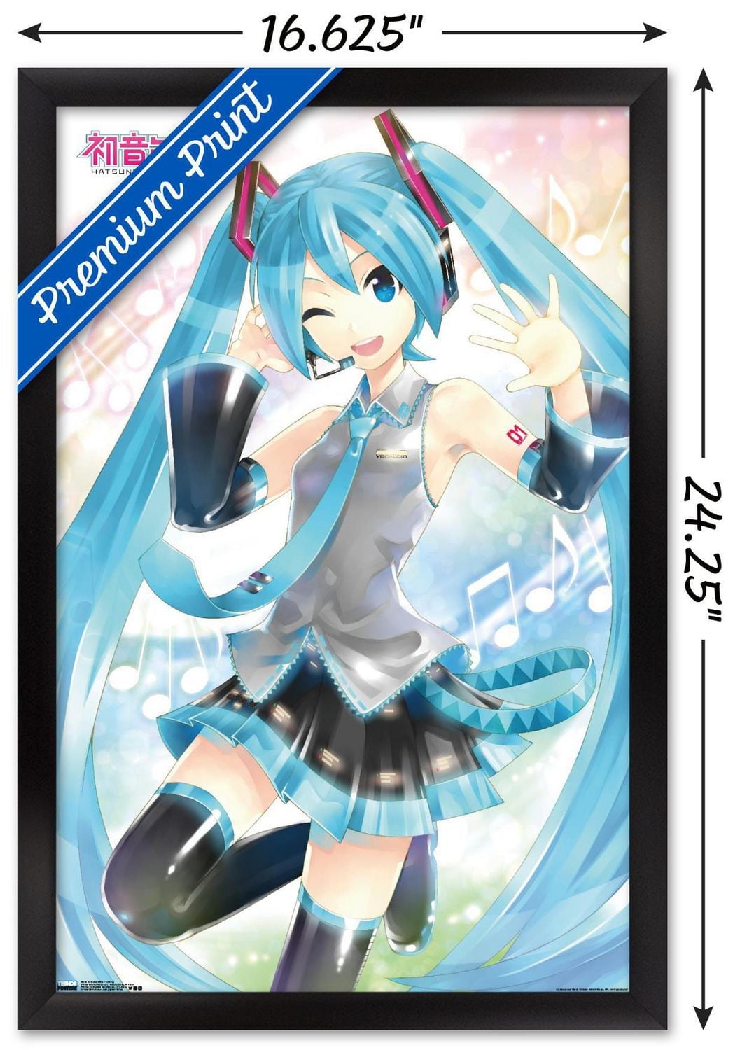 Hatsune Miku - Waving Wall Poster, 22.375" x 34"