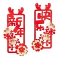thumbnail image 4 of perfeclan Chinese New Year Couplets Door Sign Lunar New Year Decor Wall Sticker Decals Spring Festival Chunlian for Porch, Home, Office A, 4 of 9