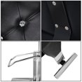 Black PVC Leather Galvanized Square Tray Retractable Barber Chair with