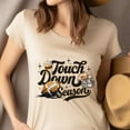 thumbnail image 4 of Touchdown Season T-Shirt | Retro Football Game Day Tee for Women, Natural, Size M, 4 of 6