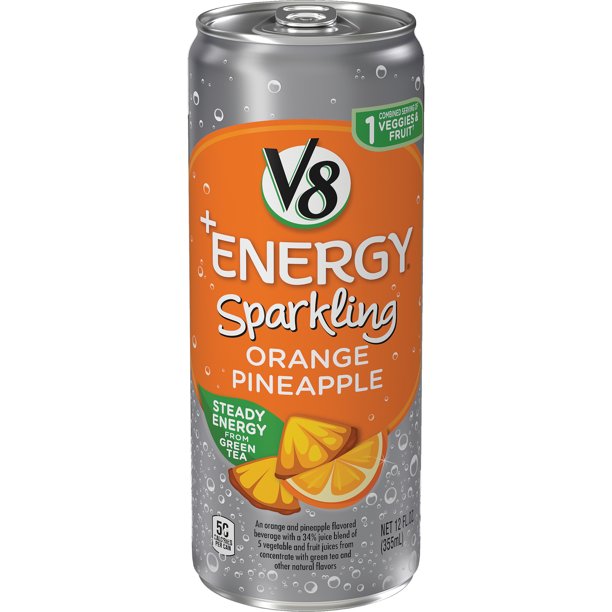 V8 +Energy Sparkling Healthy Energy Drink, Natural Energy from Tea
