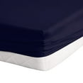 thumbnail image 2 of The Great American Store- 16 Inch Deep Pocket RV Camper Sheet Set 28 X 75 Solid Navy Blue - 1800 Series Brushed Microfiber - For RV- Trucks, Campers, Airstream, Bus, Boat and Motorhomes, 2 of 5