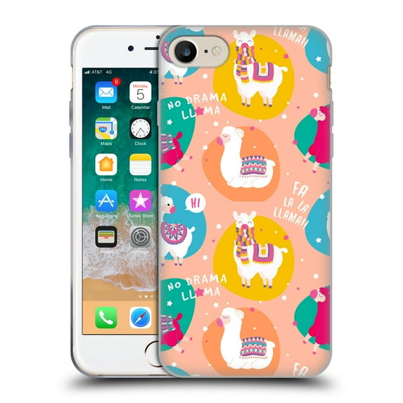 Head Case Designs Officially Licensed Haroulita Animal Patterns Falala Llama Soft Gel Case Compatible with Apple iPhone 7 / 8 / SE 2020 & 2022