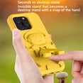 thumbnail image 5 of Allytechgroup Compatible with iPhone 16 Pro Case, Slim Lightweight EVA Phone Case with Kickstand Shockproof and Anti-Scratch Protective Bumper for iPhone 16 Pro, Yellow, 5 of 9