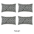 thumbnail image 2 of Decorative Throw Pillow Cover Set of 4 Greek Key 12" x 20" Black & White Lumbar for Couch, Bedding, 2 of 5