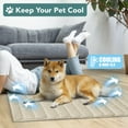 thumbnail image 2 of PetAmi Cooling Mat for Dog, Premium Pet Cooling Blanket for Crate Kennel, Indoor Cat Cool Sleeping Pad, Q-MAX Cold Sofa Couch Cover for Summer (Taupe/Beige, Medium (29x40)), 2 of 8