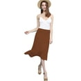thumbnail image 4 of Made by Johnny Women's Lightweight Fold Over Flared Midi Skirt XXL RUST, 4 of 6
