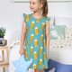 thumbnail image 4 of Balery Beer Camisón de princesa para niñas, pijama de algodón con mangas abullonadas, suave y bonito.-X-Large, 4 of 6