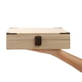 thumbnail image 4 of Wooden Storage Box, Unfinished Wood Box With Lid And Metal Clasp, For Jewelry Crafts Keepsakes Small Items Storage, 4 of 9
