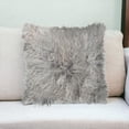 thumbnail image 2 of 18" x 18" x 5" Gray Sheepskin  Pillow, 2 of 4
