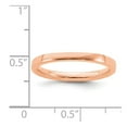 thumbnail image 5 of Sterling Silver Stackable Expressions Rose Gold Plated Polished Flat Ring Size 10, 5 of 5