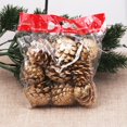 thumbnail image 3 of Juego de 6/9 piezas de piñas doradas y plateadas para hacer tú mismo, para decorar coronas navideñas, bolas de piña, adornos para árboles de Navidad, 3 of 5