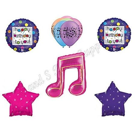 MUSIC NOTE Fresh Beat Band Birthday Party Balloons Decoration Supplies Dance
