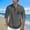01 Dark Gray, variant on Shirts for Men Long Sleeve Collarless T-Shirts Beach Shirts with Pocket