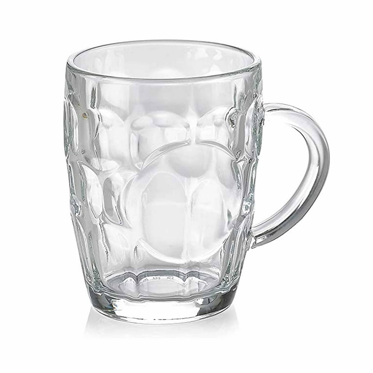 2 Pc Glass Beer Mug Pilsner Glass Cups Clear Coffee Tea Hot Cold