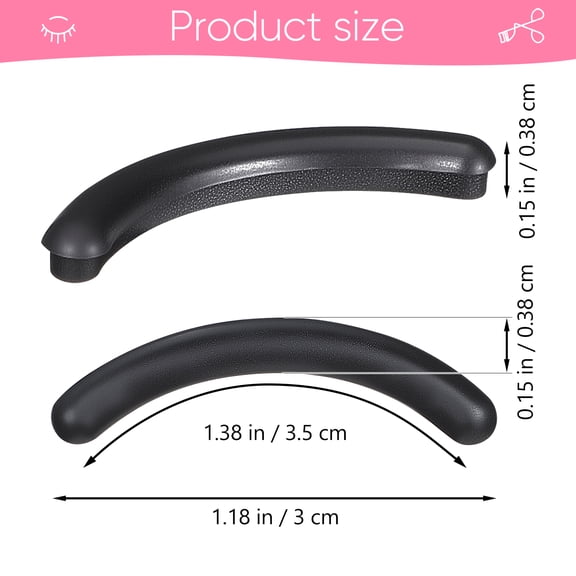 16Pcs Silicone Eyelash Curler Replacement Pads Soft Rubber Refills for Universal Eyelash Curlers Black