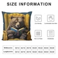thumbnail image 5 of Autua Bear Graphic Decorative Cushion Throw Pillow Cover for Home Couch Living Room Bed Sofa Square Aesthetic Decorative 1PC 18x18in, 5 of 5