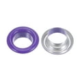 thumbnail image 4 of 100 Set Round Grommets 8mm Dia Metal Eyelets with Washers for Scrapbooking Shoes Clothes Leather Canvas, Purple, 4 of 6