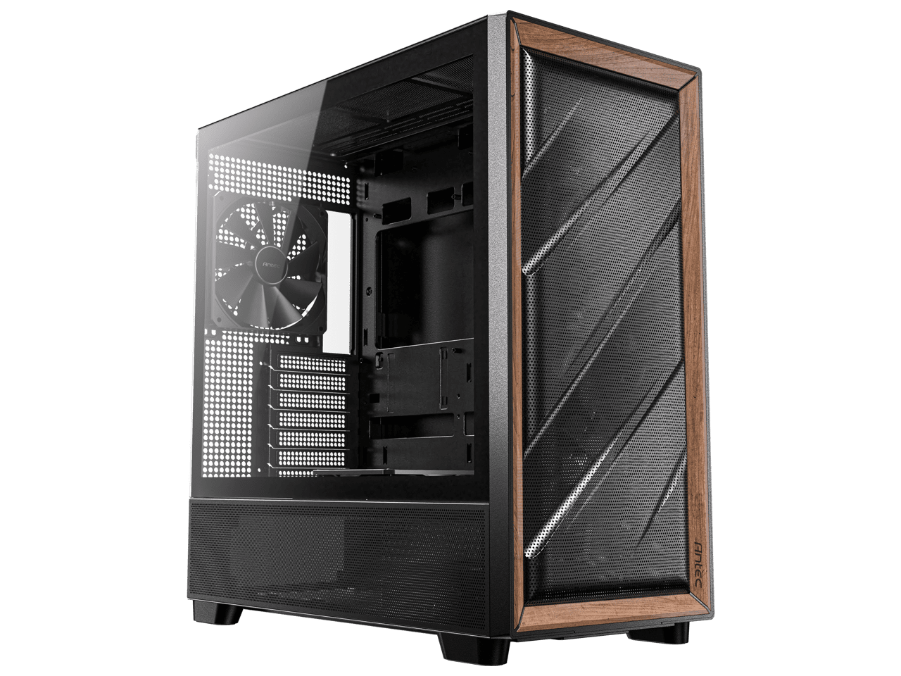 Antec FLUX Mid-Tower E-ATX PC Case with Wood Frame and Mesh Panels