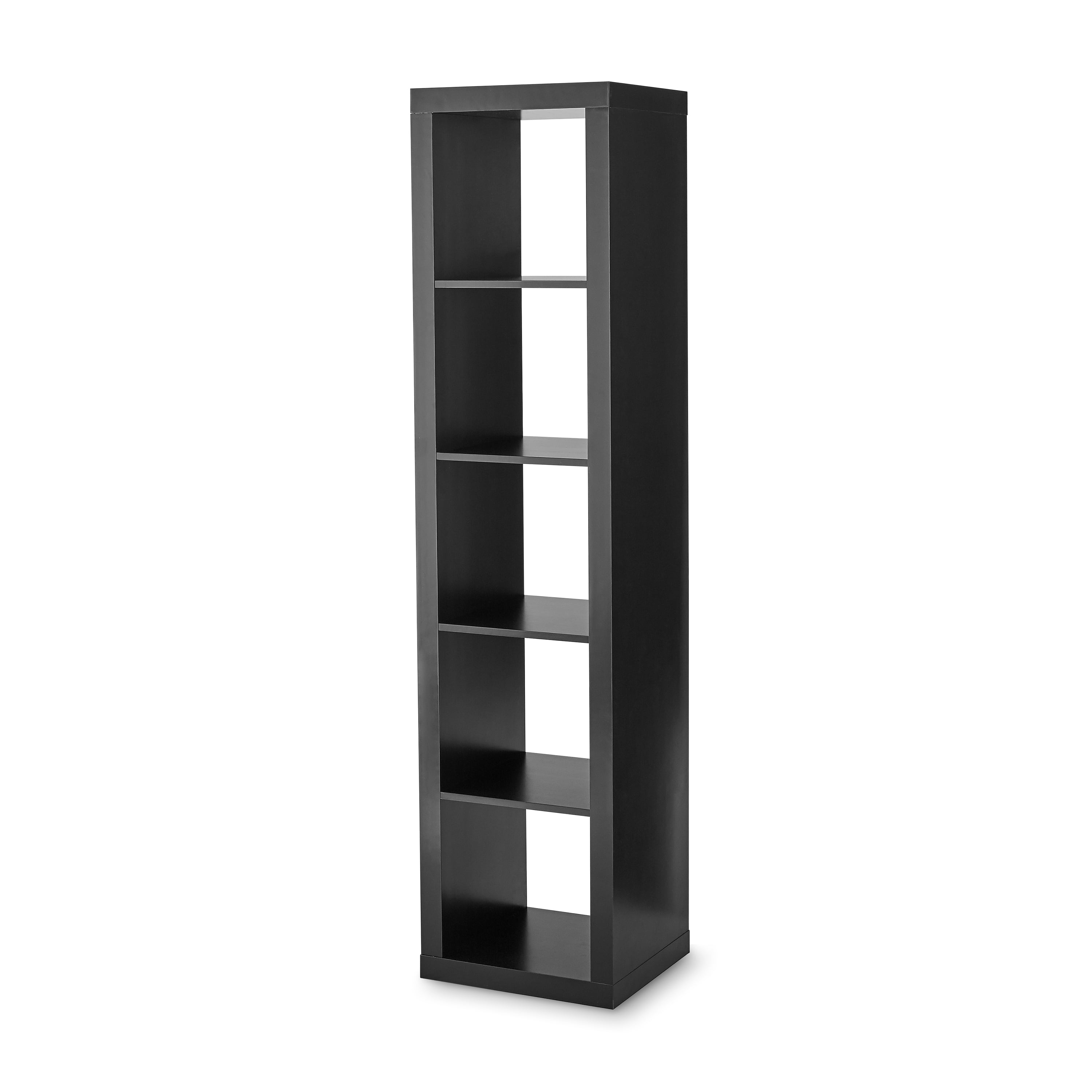 Better Homes & Gardens 5-Cube Storage Organizer Bookcase Open Back Design Black 