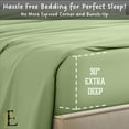 thumbnail image 3 of Truck Size 35"X70" Extra Deep Pockets Fitted Sheet Only - 800-Thread Count 100% Pure Egyptian Cotton, 30 inches Deep Pockets Fitted Sheet, Soft, Sateen Weave - Sage Color, 3 of 7