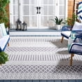 thumbnail image 3 of SAFAVIEH Cabana Elouise Ivory/Grey 2'2"X9' Runner Indoor/Outdoor Area Rug Ivory/Grey, 9' x 12', 3 of 14